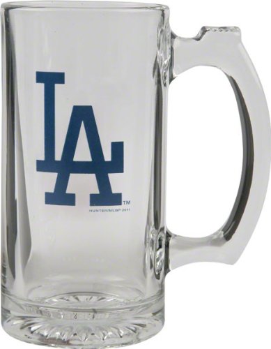 Los Angeles Dodgers Beer Mug: 3D Logo Glass Tankard