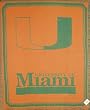 University of Miami Hurricane NCAA College Logo Afghan Throw