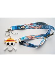 Wireless: Anime ONE PIECE Jolly Roger PVC Mascot Charm with Lanyard