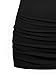Ninedaily Women Tops Short Sleeves Fluted Collar Draped Summer Blouse Black