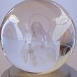 Sacred Heart of Jesus crystal optical glass - Sphere (8.5 cm OR 3.4 inches) - With Rotating Colors stand