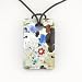 Rectangle Silver Foil Pendant - Camilla Multi-color Style2