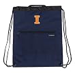 University of Illinois Backpack Cinch Drawstring Style Fighting Illini Logo Draw String Back Pack Bag- For Boys Girls Students or Adults