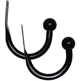 Levolor 58723754 Classic Drapery Holdback, Black, 2-Pack