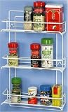 3 Shelf Spice Rack (White) (11 W x 3.25 D x 18.125 H)