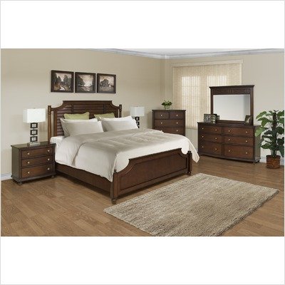Nassau 4 Piece Bedroom Set in Dark Walnut Size: King