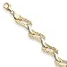 41maLuzUiTL. SL75  14k TwoTone Fancy DiamondCut Bracelet 7.5 Inch