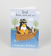 Fishing Penguin Dad Birthday Card