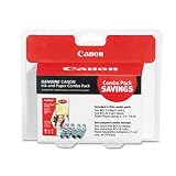 BCI-24 Replacement Ink Cartridge/Paper Combo Pack with 50 Glossy 4 x 6 Sheets
