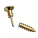 New Fashion Color Piercing 3D Cross Screws Ear Stud Earrings Lag spike Hip-Hip Earring Youth Men/Women (1 Gold)