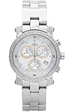 Aqua Master Unisex Power Two-Row Diamond Watch with Diamond Dial, 2.20 ctw