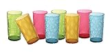 CreativeWare Etched Set of Eight 24 Ounce Polycarbonate Tumblers