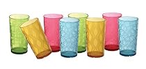 CreativeWare Etched Set of Eight 24 Ounce Polycarbonate Tumblers