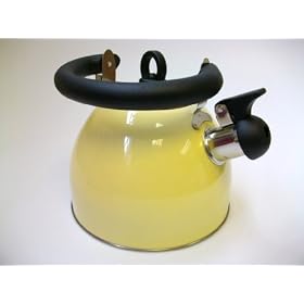 2.5 Litre Whistling Kettle - Cream with folding handle