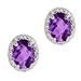 1.55 Ct Checkerboard Purple Amethyst and Diamond title=