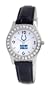 NFL Women's CO20017 Indianapolis Colts "Game Day Dazzler" Black Leather Watch