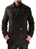 Marc New York Andrew Marc Mens Herringbone Peacoat Wool Coat Jacket