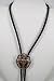 Tricolor Steer with Feathers Pewter Bolo Tie