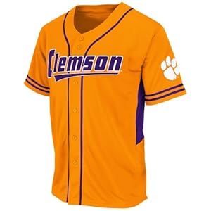 NCAA Clemson Tigers Men's Bullpen Baseball Jersey, Medium, Clemson Orange