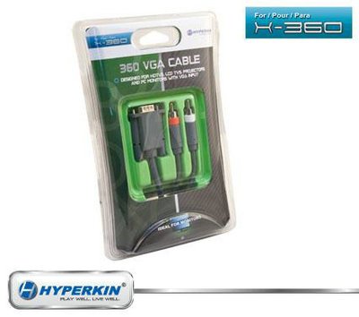 New Xbox360 Hyperkin Vga Cable High Resolution Graphics Designed For Hdtvs Lcd Tvs Projectors