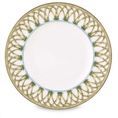 Lenox Colonial Bamboo Gold Banded Bone China 9-Inch Accent Plate
