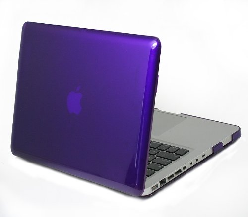 KHOMO Purple SeeThru Crystal Hard Case Cover for Apple MacBook Pro 13'' Aluminium Unibody (2009, 2010, 2011, 2012 models)