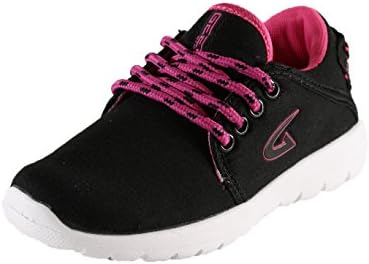 Geers Girls Little Kid 938 Black/Fuchsia Athletic Casual Fasion Sneaker - 13 M US Little Kid