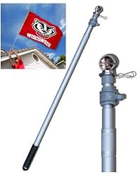 6 Foot Flag Pole Aluminum Spinning Flagpole for Grommet or House Flag