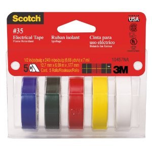 Scotch 10457DS Electrical Tape Assorted Colors