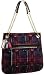 Coach Poppy Tartan Plaid Signature Slim Tote Handbag 21136 Navy Multi