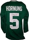 Paul Hornung Autographed/Hand Signed Notre Dame Green Custom TB Jersey 3/4 Sleeves 56 Heisman