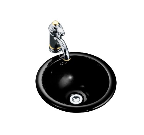 KOHLER K-2298-7 Compass Self-Rimming Undercounter Lavatory, Black Black