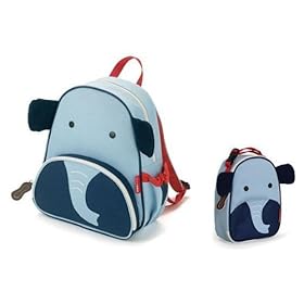  Skip Hop Zoo Backpack and Lunchie- Elephant