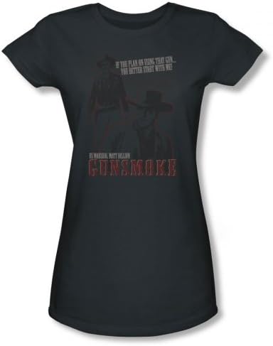 Gunsmoke - Womens Us Marshall Matt Dillon T-Shirt In Charcoal, Medium, Charcoal