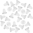 Beadaholique Clear Rubber Bullet Clutch Earring Safety Backs (144)