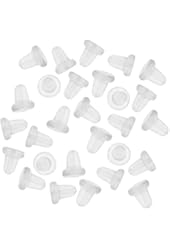 Beadaholique Clear Rubber Bullet Clutch Earring Safety Backs (144)