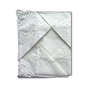 Battenburg Lace Trimmed Cotton Handkerchief
