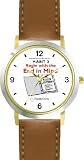 Habit 2 - Begin with the End in Mind (English Text) - DELUXE TWO-TONE WATCH from THE 7 HABITS - WATCH COLLECTION BY WATCHBUDDY&reg; - Arabic Numbers - Brown Leather Strap-Size-Women's Size-Small