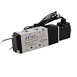 uxcell ソレノイド バルブ DC24V1/8 PT5ウェイ 2 位置 制御 エア