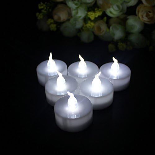 Taonology Flameless LED Tealight Candles Battery-Included,Votive Holder,Stocking Stuffers-24 Pack(Cool White)
