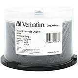 Verbatim 4.7 GB up to 16x DataLifePlus White Inkjet Printable Recordable Disc DVD-R, 50 -Disc Spindle 95078