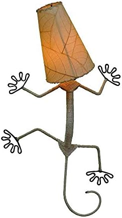 Eangee Home Design Gecko Wall Lamp in Natural – Shade Made From Real Cocoa Leaves (396 xn)