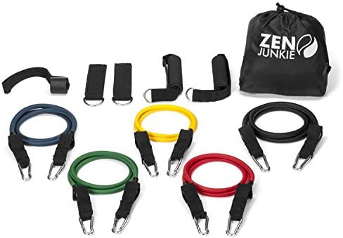 MAXIMUM RESULTS WITH MINIMUM EFFORT. PREMIUM QUALITY RESISTANCE BANDS SET FOR FITNESS TRAINING, 5 Levels, Easy to Use at Home Fitness Tubes Resistance Bands for Physical Therapy, Fitness Training, Pilates, Yoga, Workouts without a Gym. Kit includes DOOR ANCHOR. Made from Premium Quality Materials , this Tube set is assembled using Heavy Duty Nylon Tubes able to Withstand the Toughest workouts.