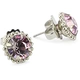 Sorrelli Violet Eyes Purple Crystal Stud Silve