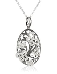 Sterling Silver Multi-Butterflies Diamond Pendant Necklace (1/4cttw, I-J Color, I2-I3 Clarity), 18"