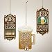 BEER SIGN ORNAMENT - 4" RESIN BEER SIGN ORNAMENT 3/ASSTD: " BEER IS PROOF THAT GOD LOVES US AND WANTS US TO BE HAPPY," " WORK - THE CURSE OF THE DRINKING CLASS" & " I ONLY DRINK BEER ON DAYS THAT END IN Y."
