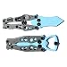 Mantis Bottleneck-Single Tip Tar Heel Blue 400 Series Stainless Lock Style Patented Latch-Lock