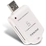 Transcend Compact Card Reader S1 - Card reader ( MMC, SD, miniSD, RS-MMC, MMCmobile, MMCplus ) - Hi-Speed USB