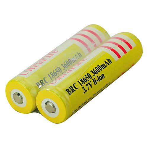 UltraFire BRC 18650 3600 mAh 3.7V Rechargeable Protected Lithium Battery-Yellow(2-battery pack) 
UltraFire BRC 18650 3600 mAh 3.7V Rechargeable Protected Lithium Battery-Yellow(2-battery pack)