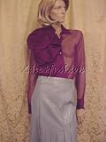 Christian Dior - $2380 New CHRISTIAN DIOR Sheer Purple Rose Silk Top 6 / 38